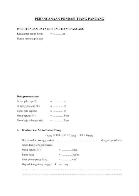 PDF Perhitungan Pondasi Tiang Pancang PDFSLIDE TIPS