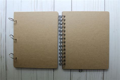 Blank Scrapbook Chipboard Album 8 Inch Journal 6 Pagesor Etsy