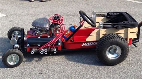 Litl Red Wagon Hot Rod Custom Radio Flyer Wagon Go Kart Radio