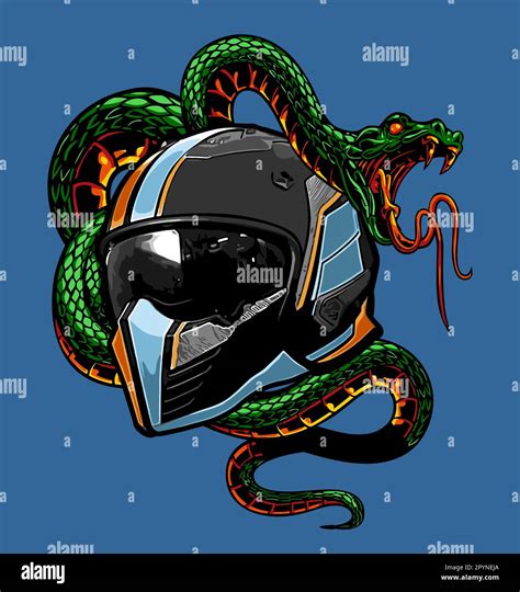 Helmet And Snake Stock Vector Image And Art Alamy