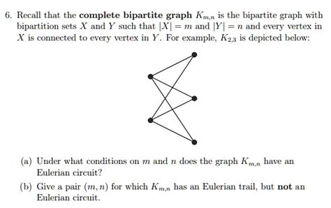 Solved Recall That The Complete Bipartite Graph Kmn Is The Bipartite