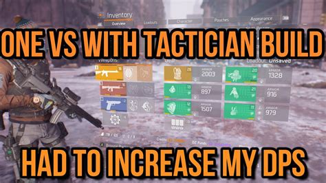 Tom Clancy S The Division 1 8 3 One Vs With Tactician Build I Had