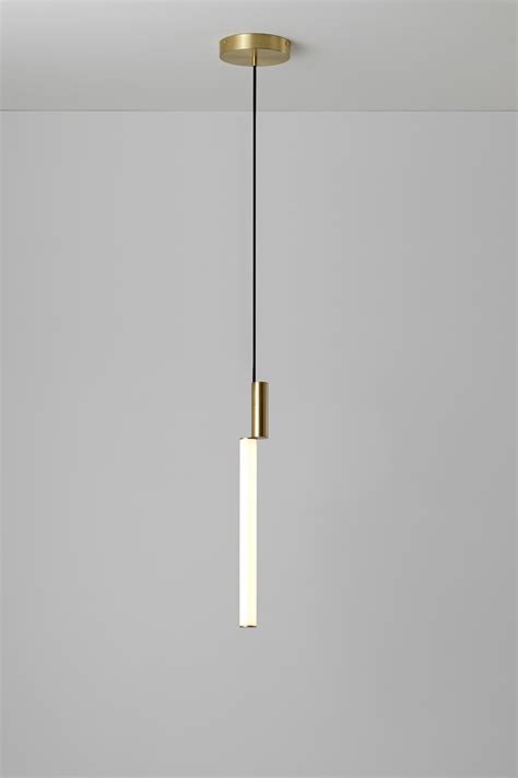 Signal Pendant In Satin Brass 44cm Cvl Luminaires Contemporary Lighting Made In France