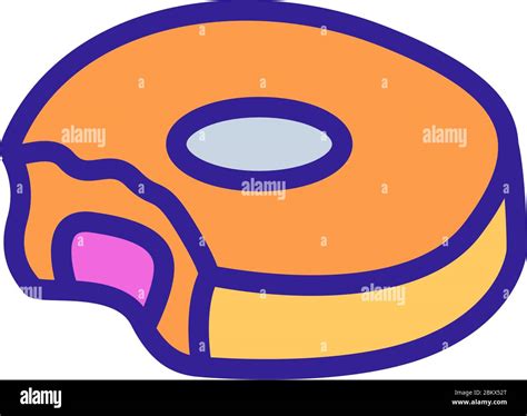 glazed donut icon vector outline illustration Stock Vector Image & Art - Alamy