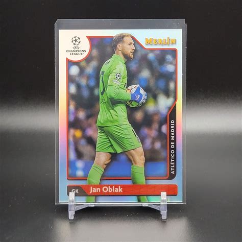 2021 22 Merlin JAN OBLAK 60 Base SILVER HOLO REFRACTOR SP Atl Tico De