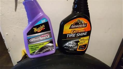 Meguiar S Hybrid Ceramic Tire Shine Vs Armorall Extreme Tire Shine Wow 👏 Youtube