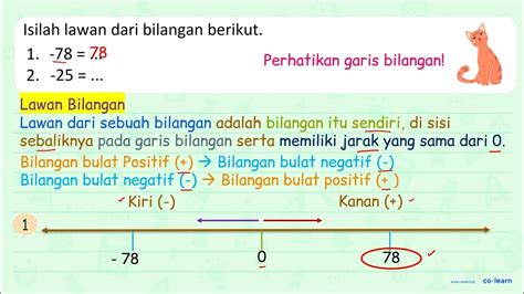 Isilah Lawan Dari Bilangan Berikut 1 78 2 25 Youtube