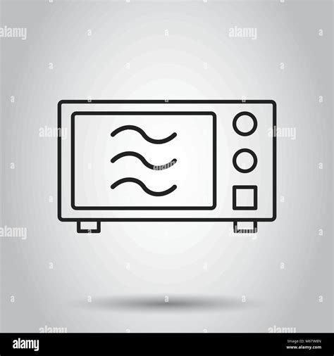 Microwave flat vector icon. Microwave oven symbol logo illustration ...