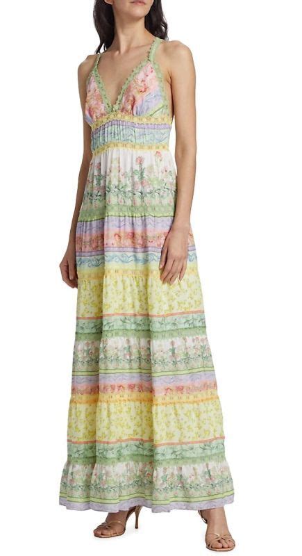 セールAlice Olivia アリスアンドオリビア Karolina Paneled Halter Maxi Dress