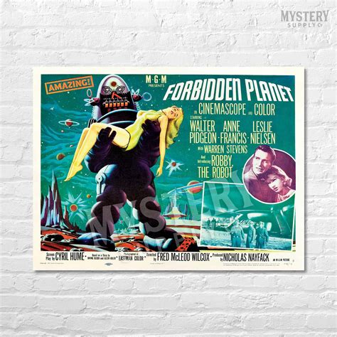 Forbidden Planet 1956 Vintage Science Fiction Movie Poster Half Sheet