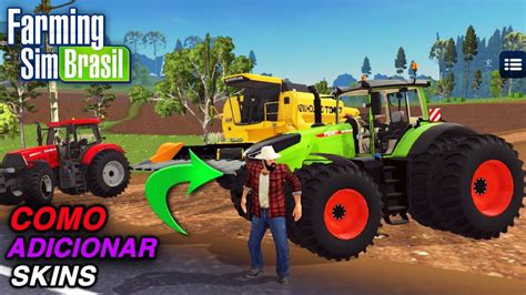 COMO COLOCAR SKINS Farming Sim Brasil Tutorial Fácil YouTube