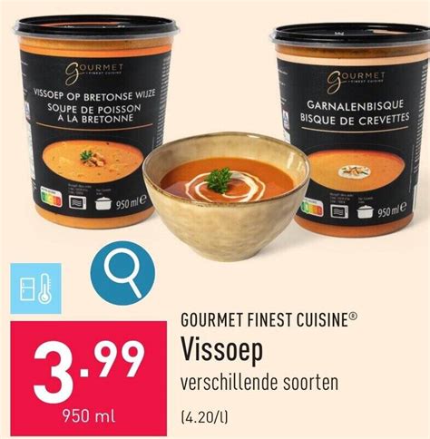 GOURMET FINEST CUISINE Vissoep 950ml Promotie Bij ALDI