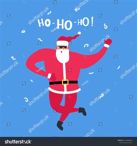 Cute Cartoon Dancing Santa Claus Christmas Stock Vector Royalty Free