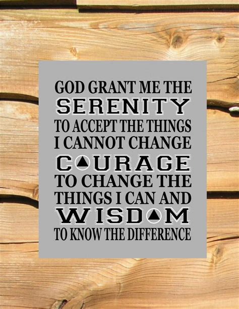 Serenity Prayer AA Recovery Gifts Sobriety Gift Al Anon 2 Inspirational