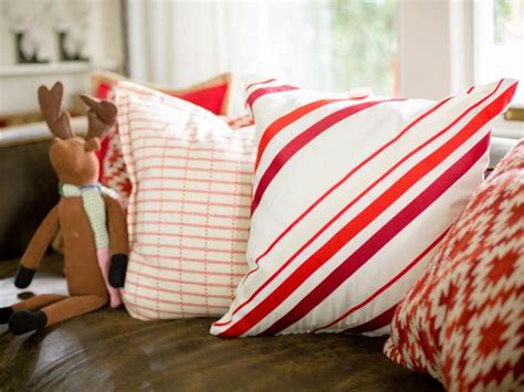 No Sew Peppermint Stripe Christmas Pillow Hgtv