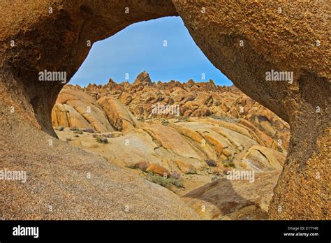 Rock Formations Alabama Hills Near Lone Pine California USA Stock