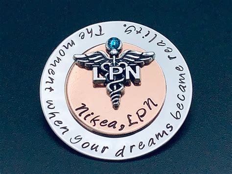 Personalized Pin For Rn Nurses Nursing Student Nursing Pinning