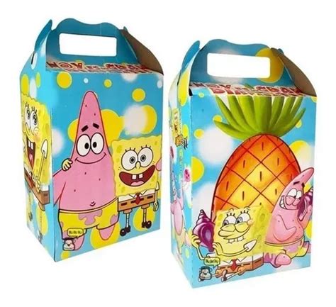 Bob Esponja Caja Dulcera 30 Piezas Dulceros Fiesta Spongebob En Venta