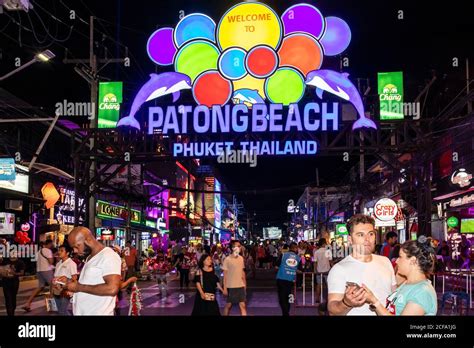 Neon Sign At Entrance To Bangla Road Walking Street Patong Beach