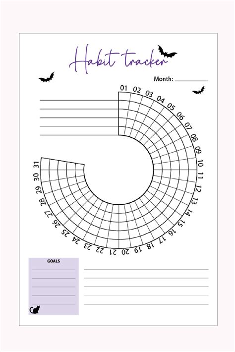 Circular Habit Tracker Printable