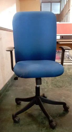 Mid Back Workstation Chair Fixed Arm Blue At Rs In Manesar Id