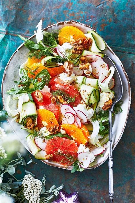 Citrus Fennel And Goats Cheese Salad Recipe Goat Cheese Salad Seasonal Salad Christmas Salads