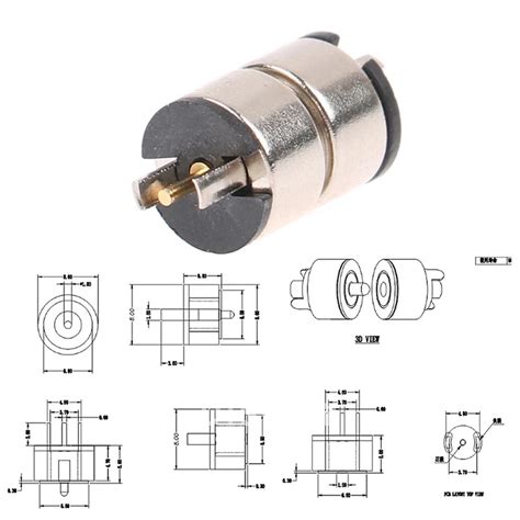 8mm Magnet Spring Loaded Magnetic Cable DC 126 126A Pogo Pin Connector