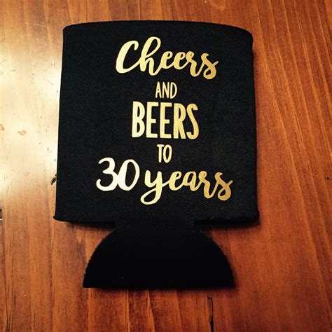 Cheers And Beers To 30 Years Birthday Party Can Coolers By