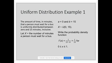 Uniform Distribution Question Uniform Distribution