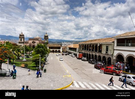 Plaza De Armas Of Ayacucho City Peru Stock Photo Alamy