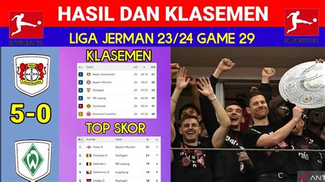 Bayer Leverkusen Juara Bundesliga Jerman Hasil Klasemen