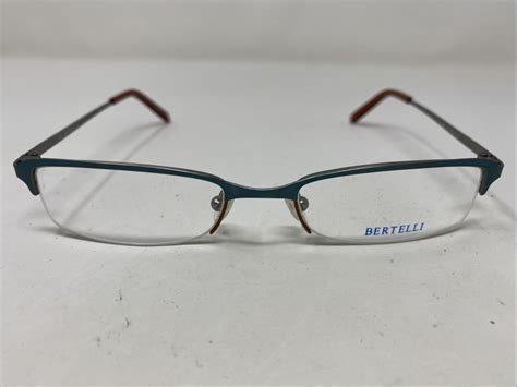 Bertelli Eyeglasses Frame B 661 C 2 49 18 135 Blue Gunmetal Half Rim Sv96 Ebay