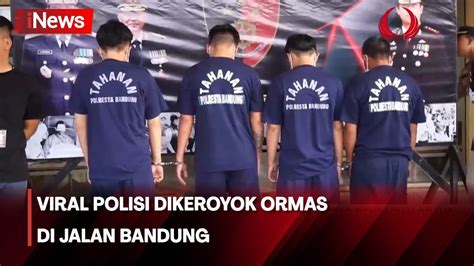 Polisi Dikeroyok Anggota Ormas Di Jalanan Bandung Berusaha Lerai