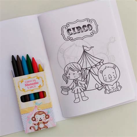 Livro De Colorir Circo Rosa Elo Produtos Especiais