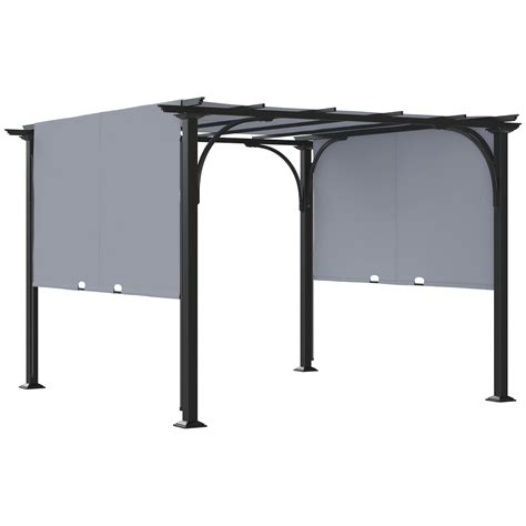 Buy Outsunny 3 X 3 M Garden Pergola Outdoor Retractable Pergola