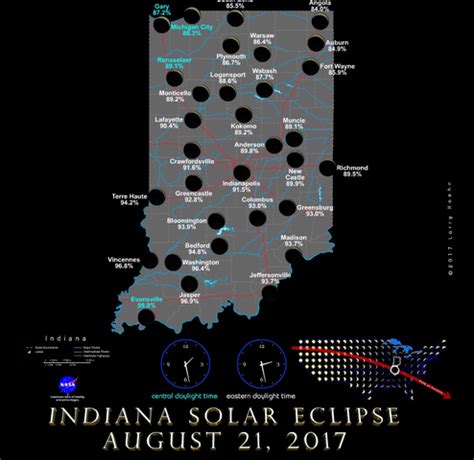 Map shows how much each Indiana city will see of upcoming solar eclipse ...