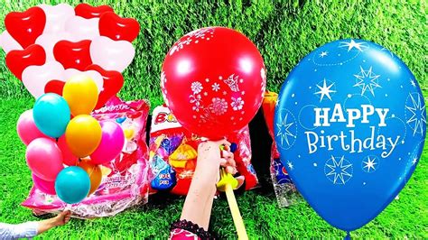 Blowing And Popping Flower And Heart Shaped Multicolor Balloons 🎈🎈🎈💕💕💕 Youtube