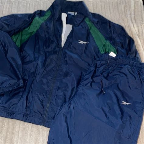 Reebok Other Mens Xxlarge Vintage Track Wind Suit Lined Navy Blue