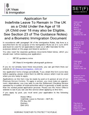 Set F Application For Indefinite Leave To Remain In The Gov Uk