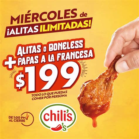 Arriba 70 Imagen Promocion Alitas Miercoles Chilis Abzlocal Mx