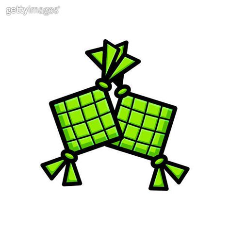 Vector Ketupat Illustration Design The Ketupat With An Outline Is