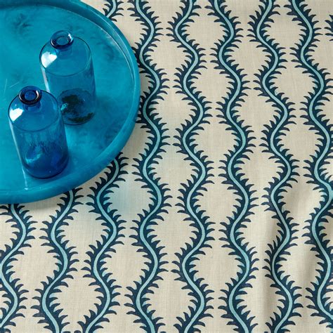 Helter Skelter – Orinoco | Printed Linen Fabric | Linwood