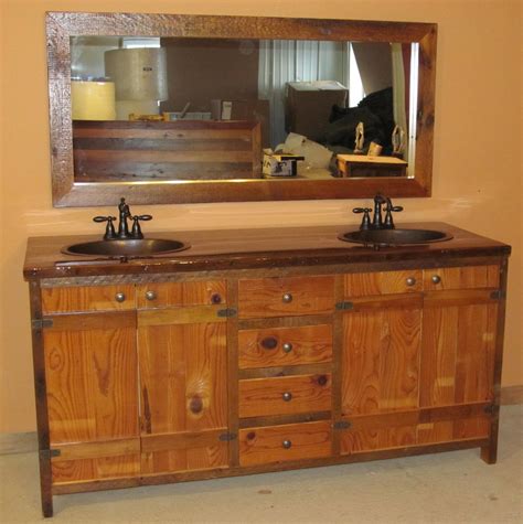 Reclaimed Barn Wood Bathroom Vanities Traditional Bathroom