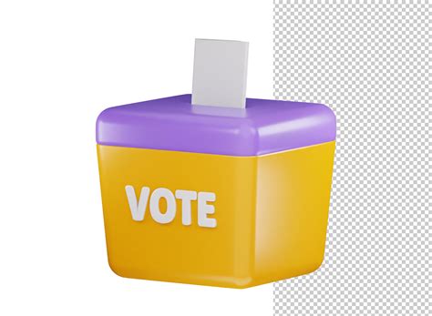 Ballot Box Icon 3d Rendering Graphic By Crop3dbusiness · Creative Fabrica