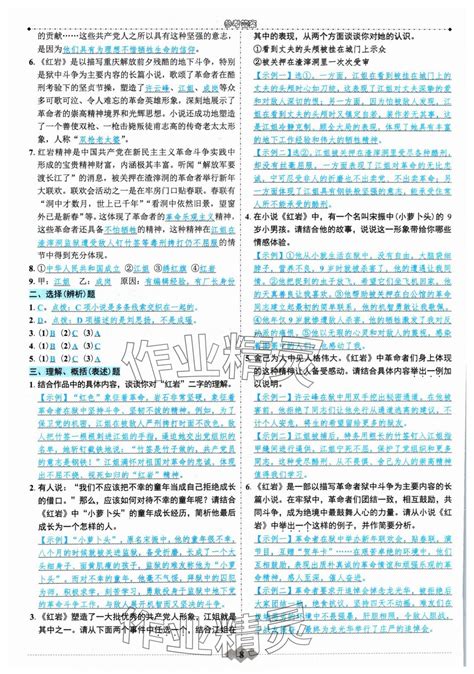 2024年初中达标学案名著解读一点通七年级下册人教版答案——青夏教育精英家教网——