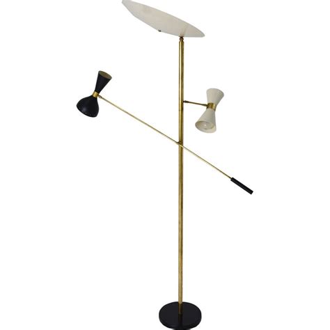 Vintage Italian Lacquered Metal Floor Lamp