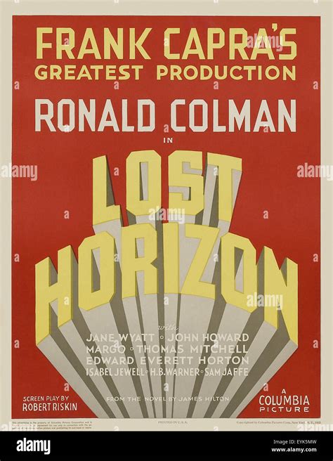 Lost Horizon - 1937 - Movie Poster Stock Photo - Alamy