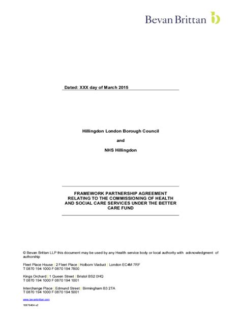 Fillable Online Modgov Hillingdon Gov Sample Memorandum Of