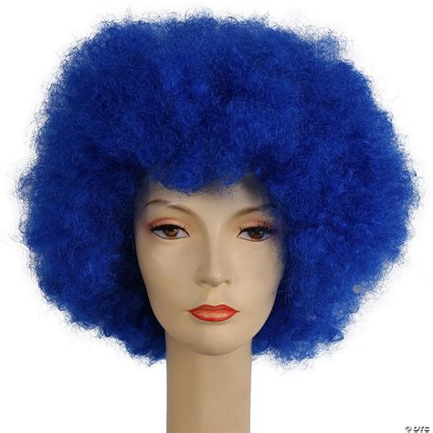 Deluxe Afro Wig Royal Blue Oriental Trading