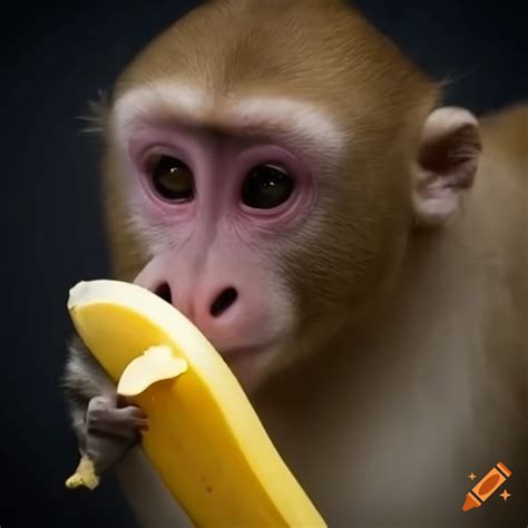 Monkey Enjoying A Banana